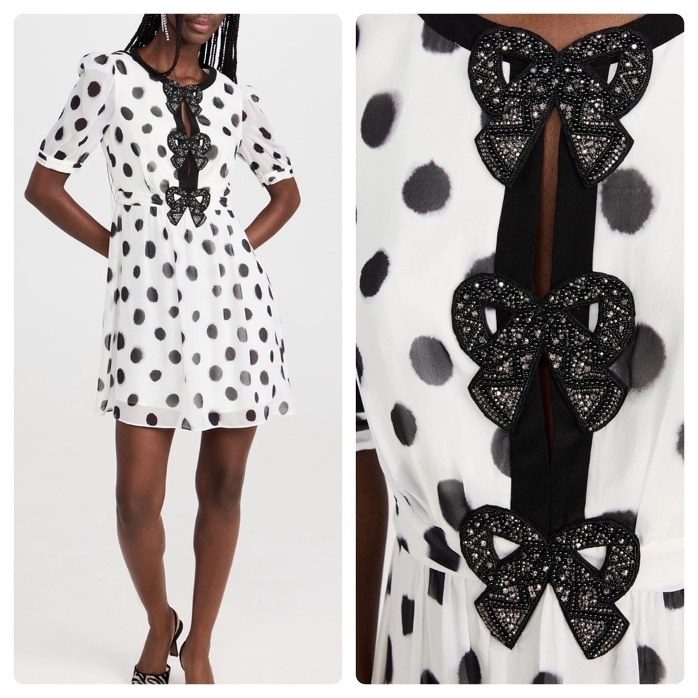 New Saloni Jamie Camille Bow Dress